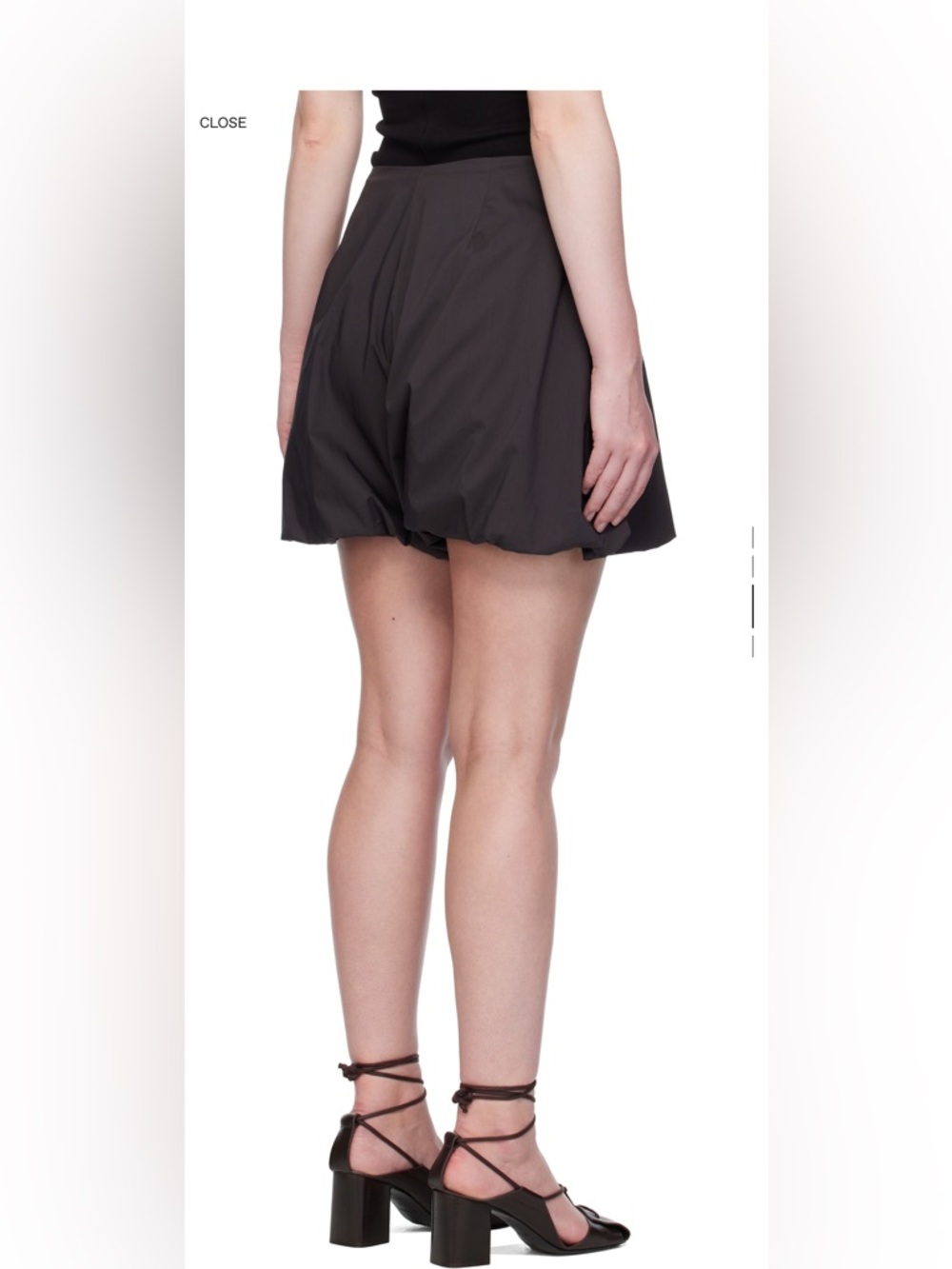 Amomento Grey cotton volume shorts